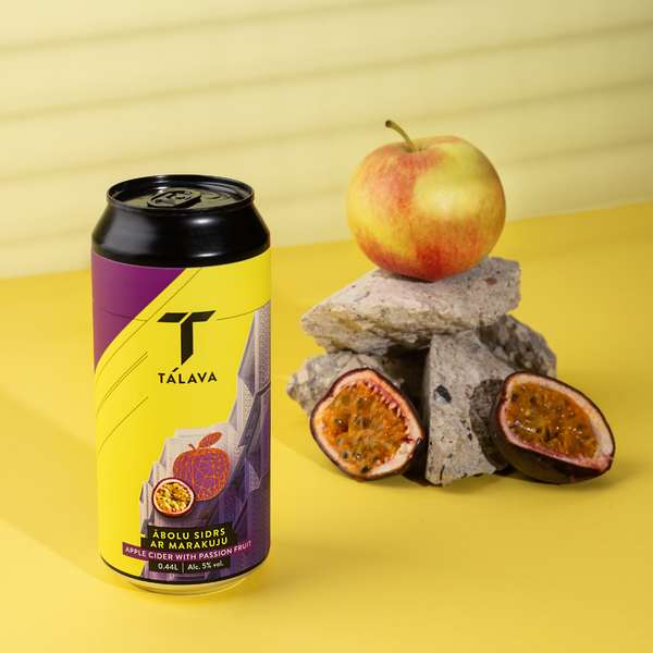 Apple cider with passion fruit